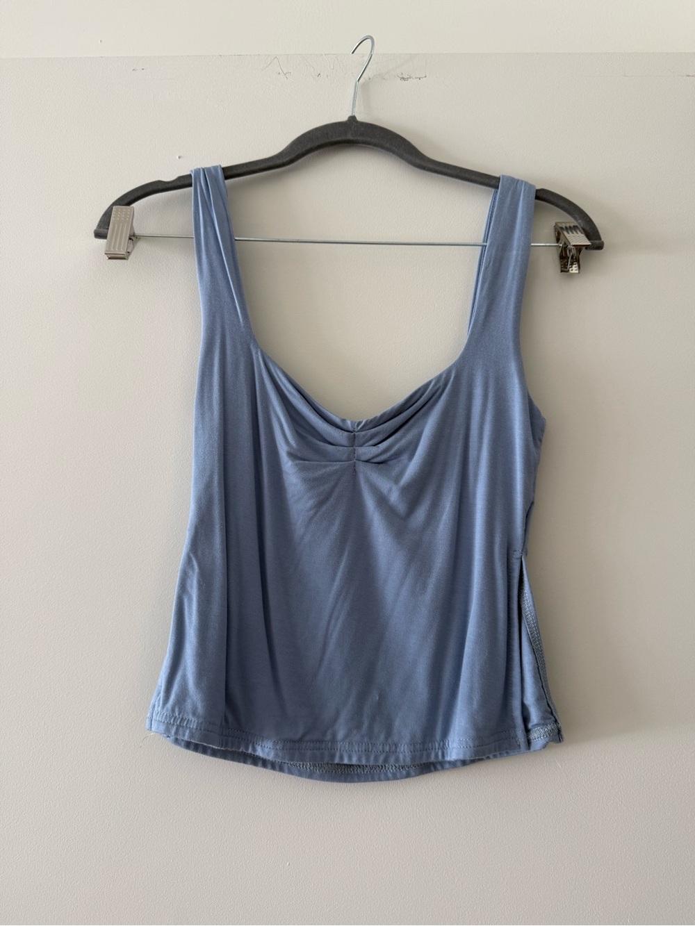 Amazon Light Blue Ruched Front Tank Top